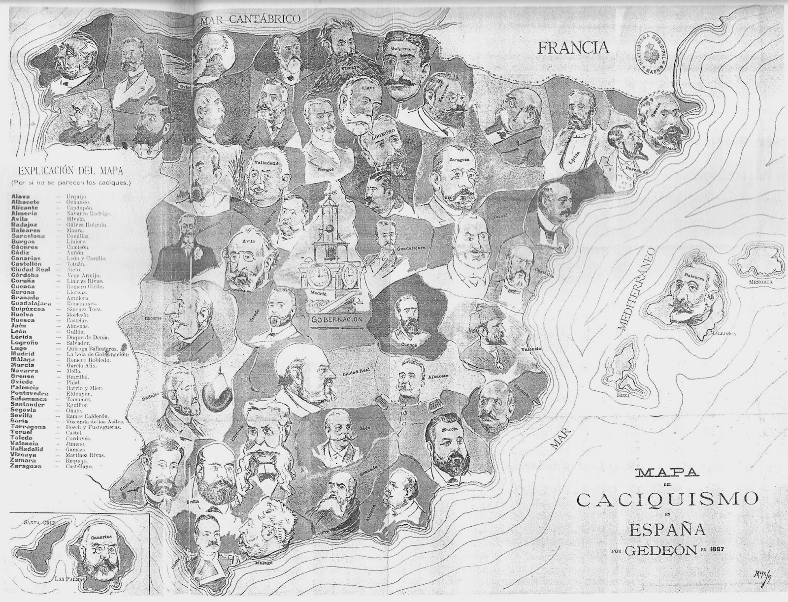 Mapa del caciquismo español