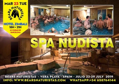 Publcidad de un hotel nudusta para gays de Vera (Almería)